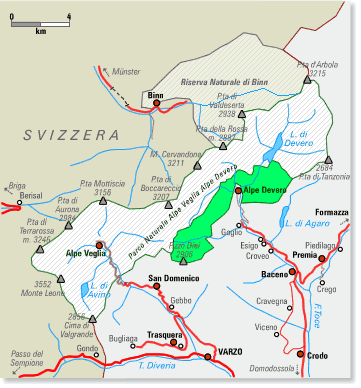 Mappa della zona di salvaguardia