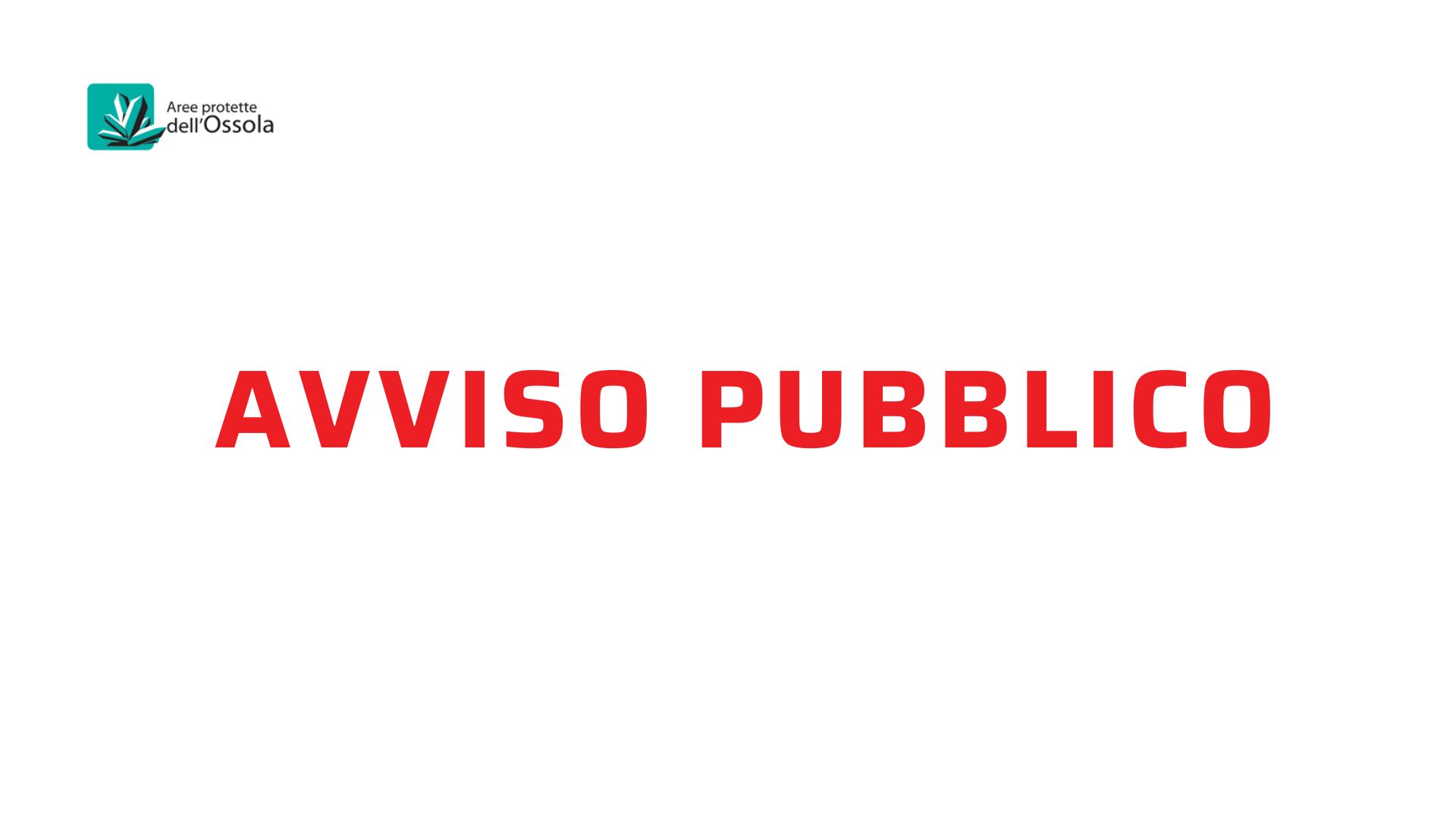 AVVISO PUBBLICO